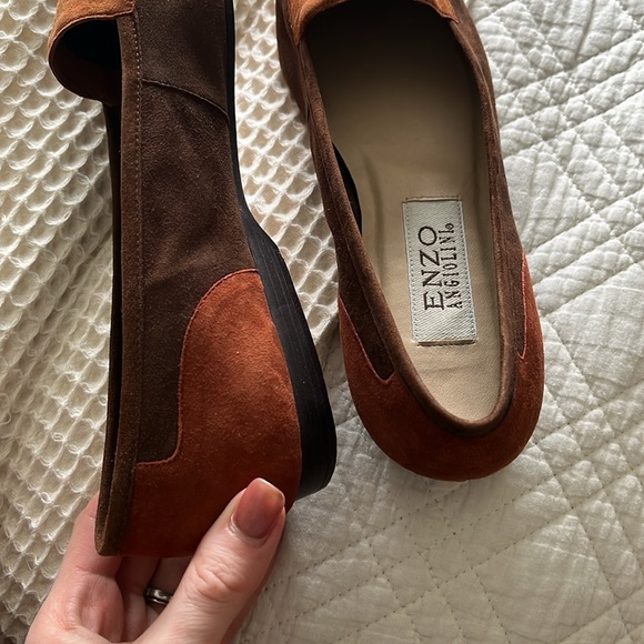 NWOB Enzo Angiolini Brown Suede Loafers - Picture 5 of 6